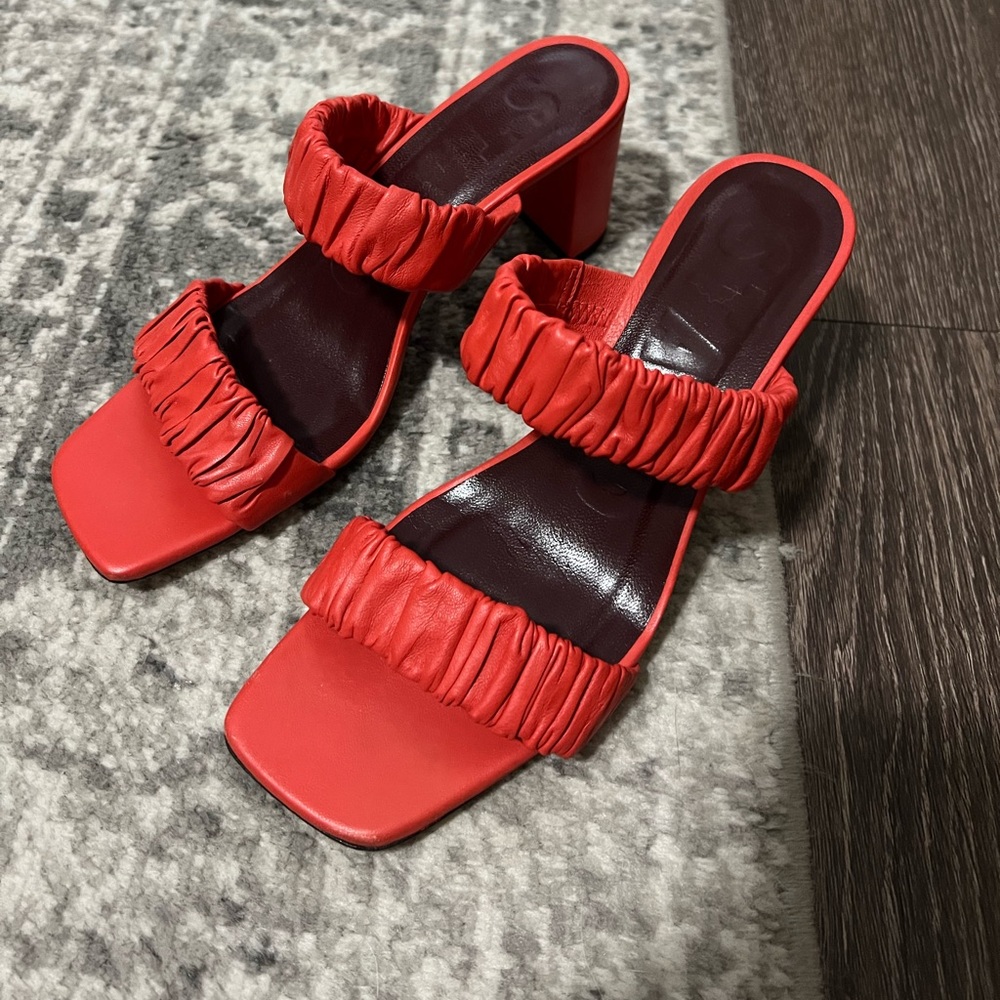 STAUD ❤️‍🔥 Frankie Ruched Sandal ❤️‍🔥🤌🏽